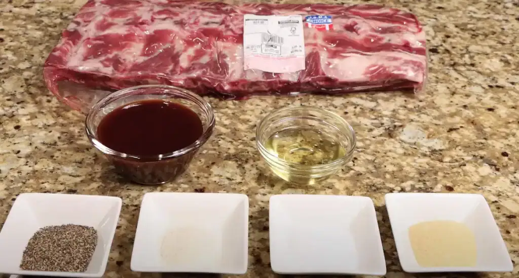 Ingredients for BBQ Beef Ribs